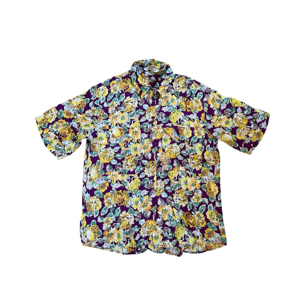 Zara Purple Floral Blouse - Picture 2 of 5
